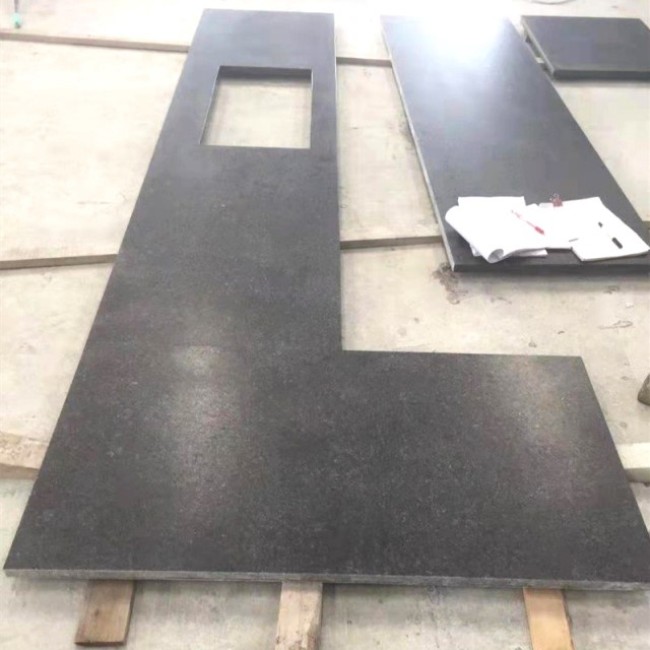 Honed China black  granite kitchen  countertop